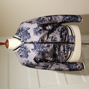 MSGM Floral Print Bomber Jacket, Women's Size 42